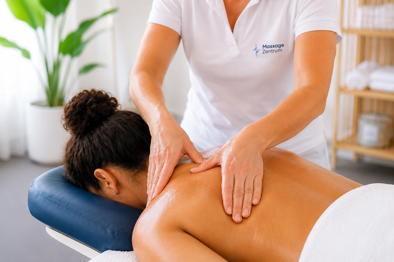 Klassische Rücken- und Nackenmassage zur Lockerung der Muskulatur – Massage Zentrum Dottikon